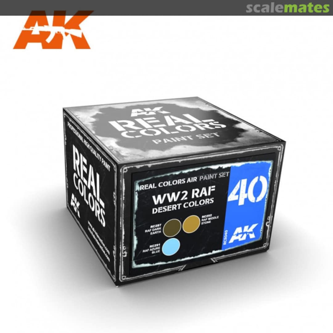 Boxart WW2 RAF DESERT COLORS RCS040 AK Real Colors