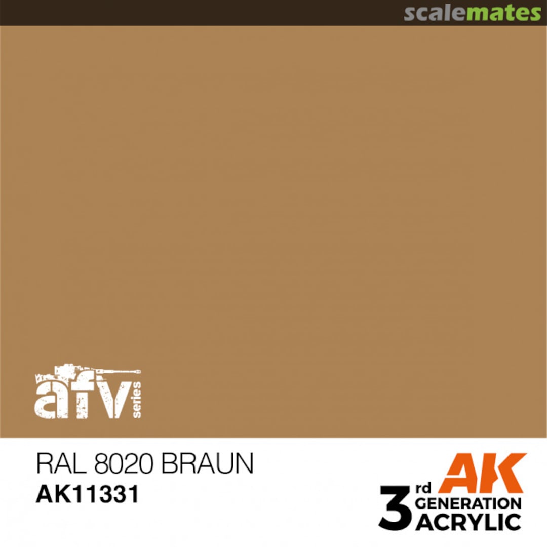Boxart RAL 8020 Braun AK 3rd Generation - AFV Boxart RAL 8020 Braun AK 3rd Generation - AFV