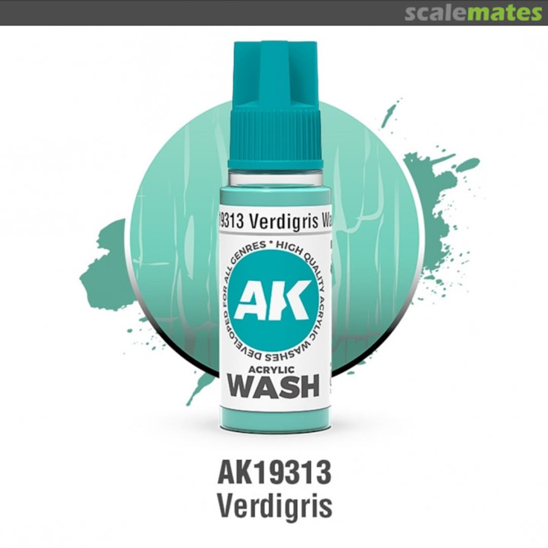 Boxart Verdigris Acrylic Wash  AK Interactive