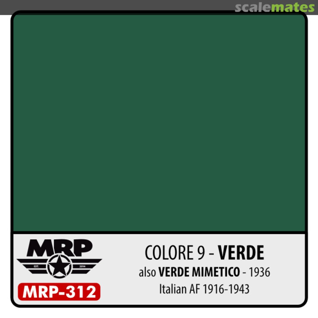 Boxart Colore 9 – Verde also Verde Mimetico – 1936 (Italian AF) FS34062 MR.Paint Boxart Colore 9 – Verde also Verde Mimetico – 1936 (Italian AF) FS34062 MR.Paint