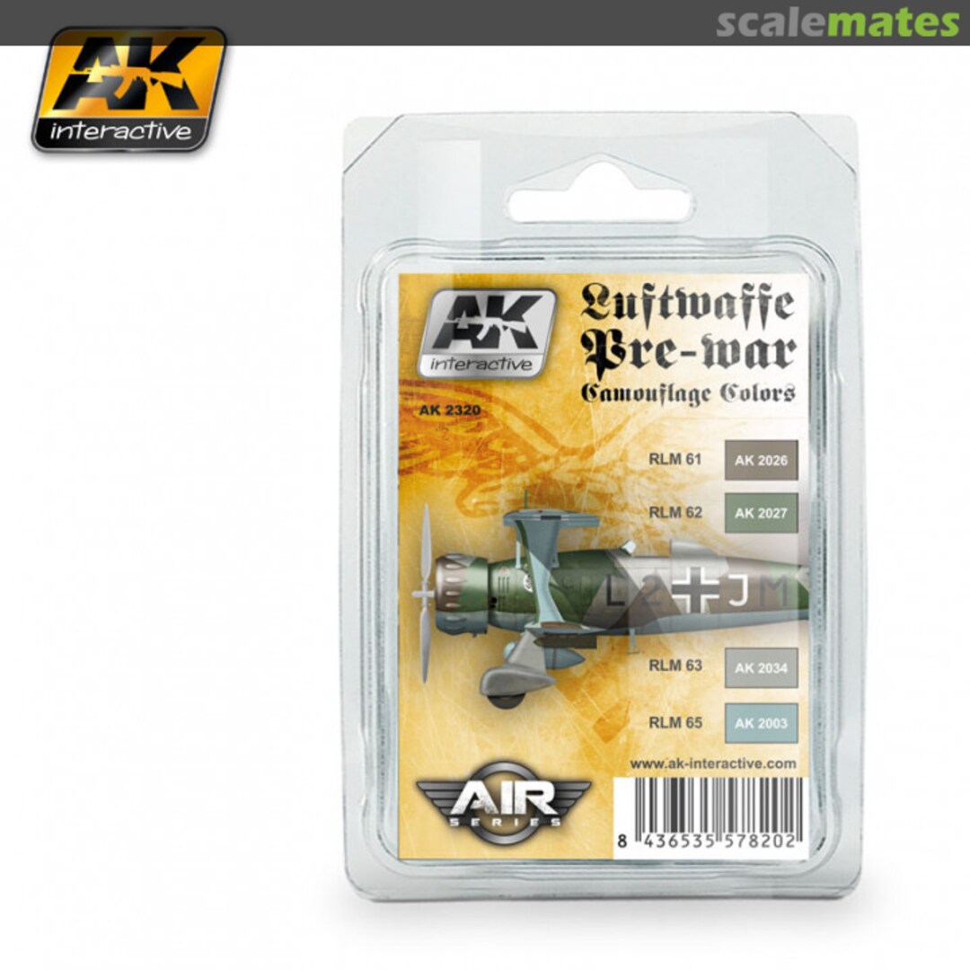 Boxart Luftwaffe Pre-War Camouflage Colors AK 2320 AK Interactive Air Series