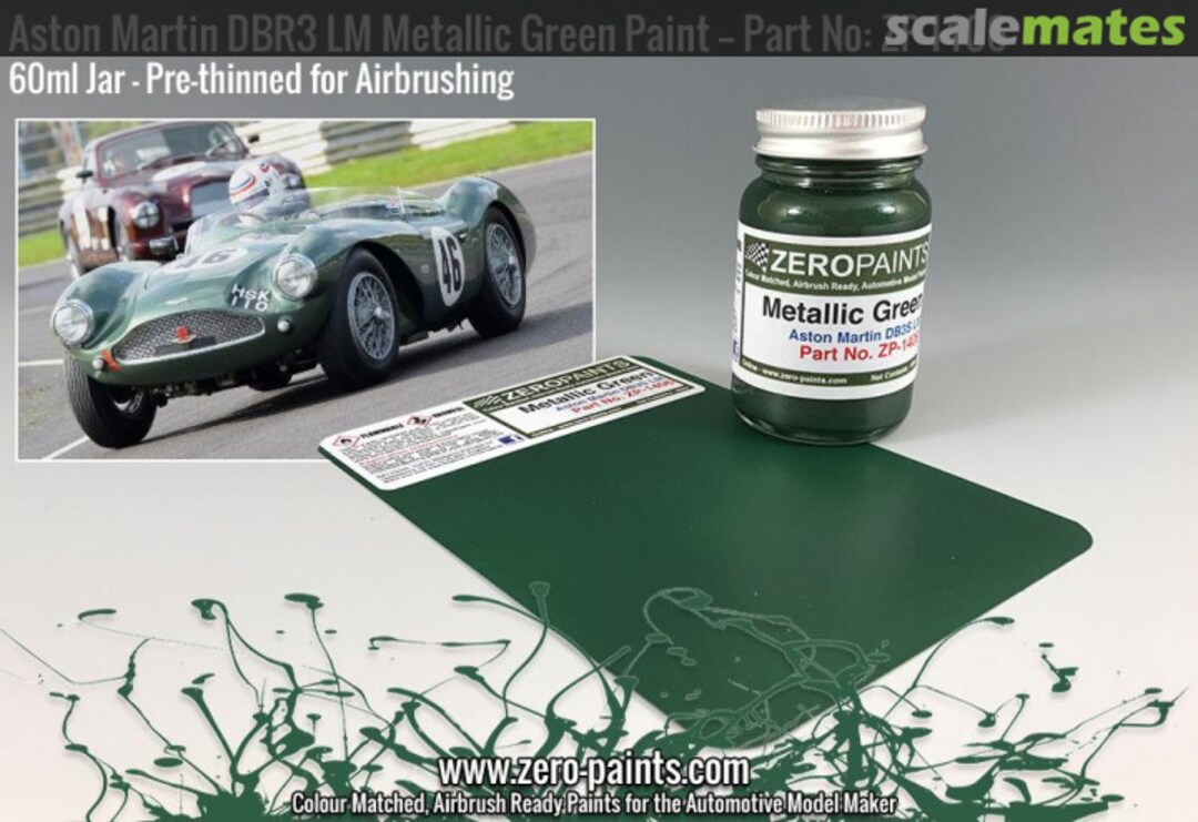 Boxart Aston Martin DBR3S LM Metallic Green  Zero Paints