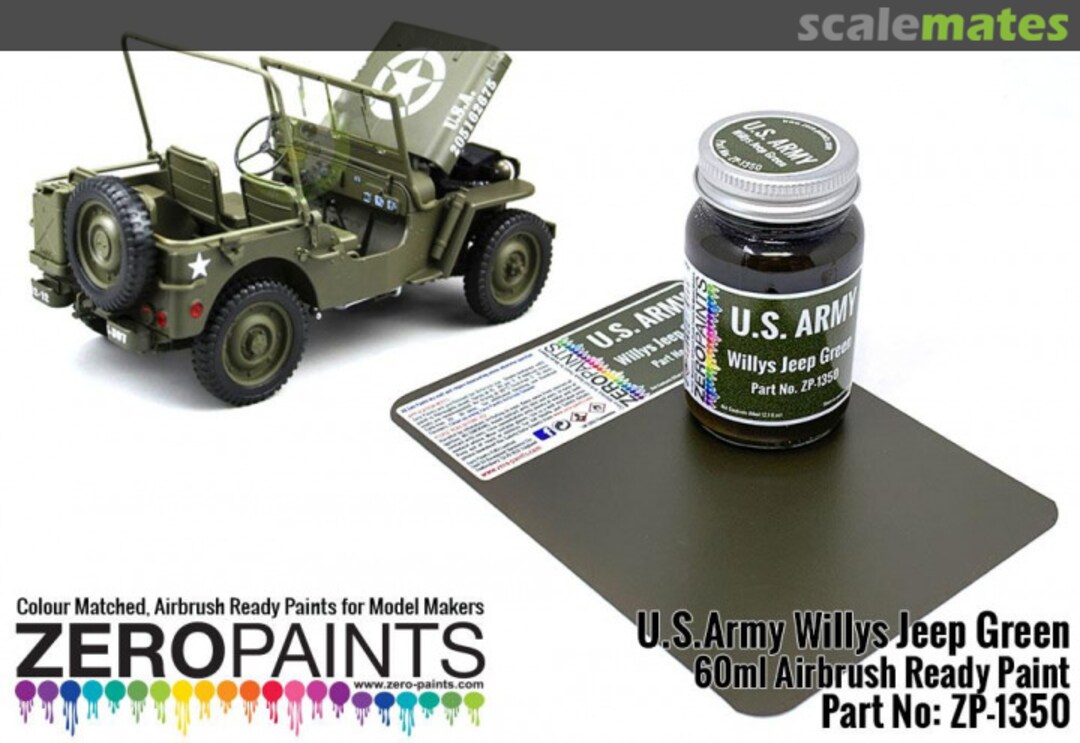 Boxart U.S. Army Willis Jeep Green  Zero Paints