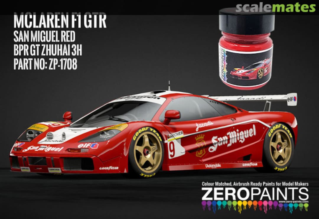 Boxart San Miguel Red - McLaren GTR F1 BPR GT Zhuhai 3H  Zero Paints