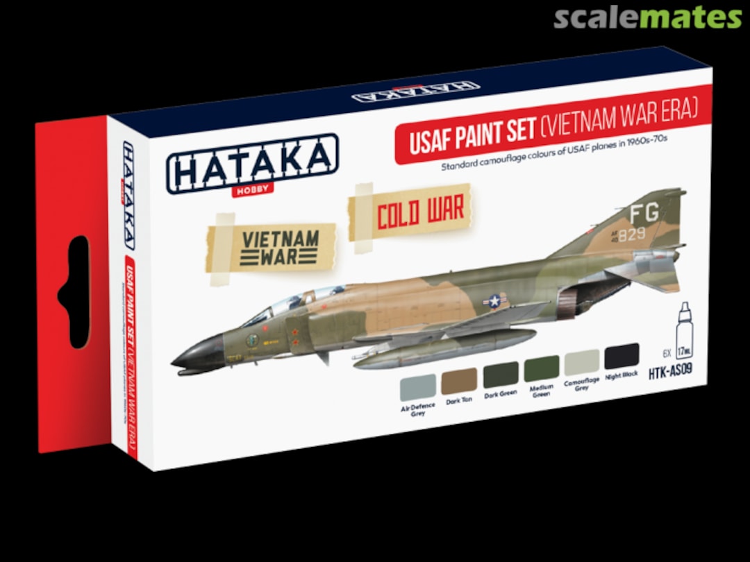 Boxart USAF Vietnam War Camouflage 1960s-70s AS09 Hataka Hobby Red Line Boxart USAF Vietnam War Camouflage 1960s-70s AS09 Hataka Hobby Red Line