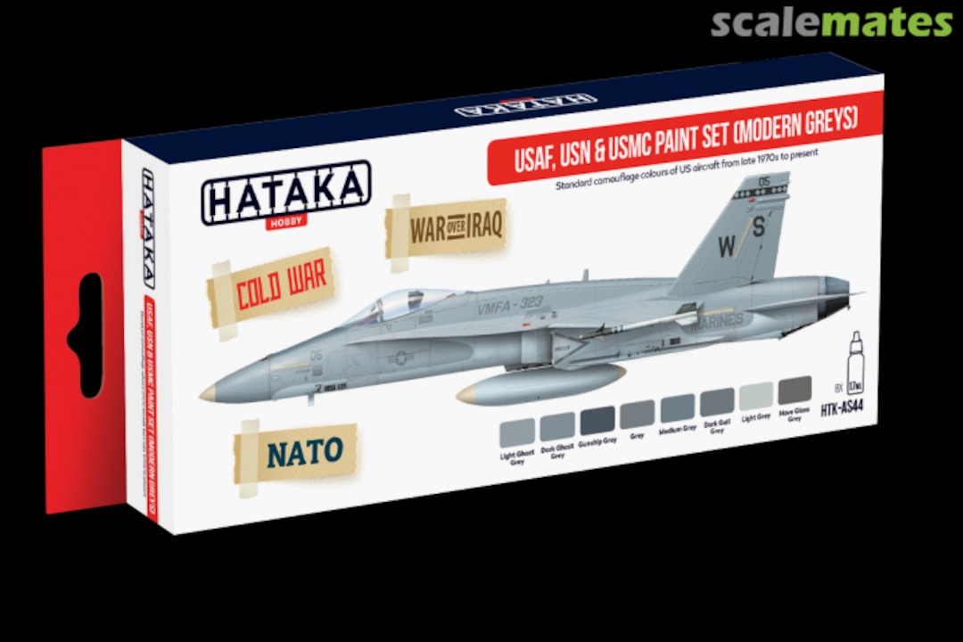 Boxart USAF, USN & USMC (Modern Greys 1970's to current) AS44 Hataka Hobby Red Line