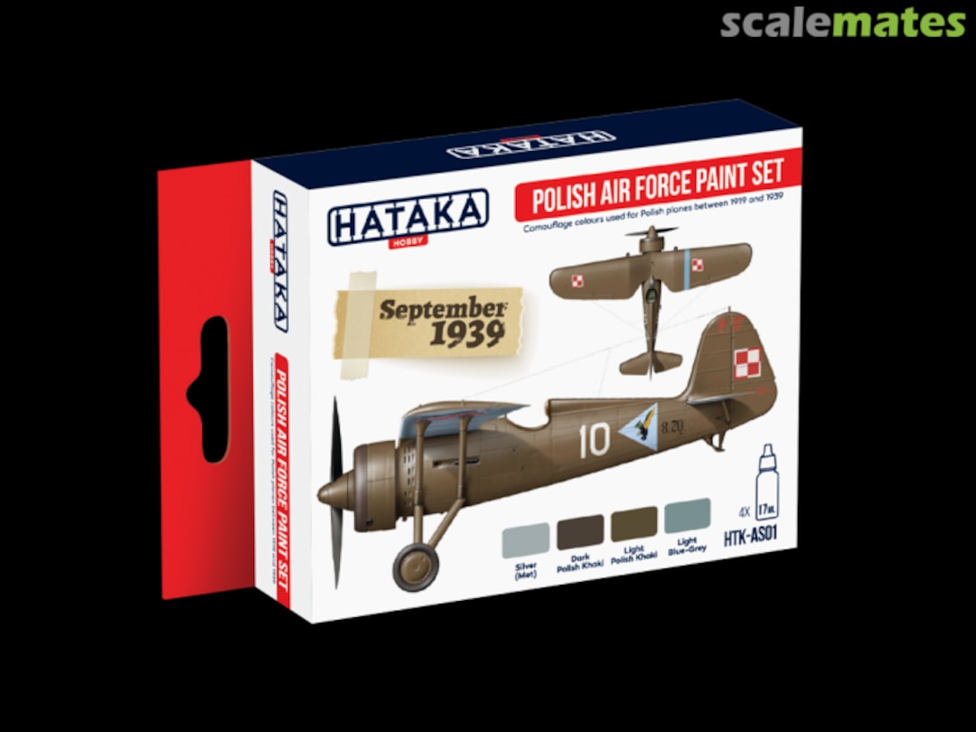 Boxart Polish Air Force Paint Set HTK-AS01 Hataka Hobby Red Line