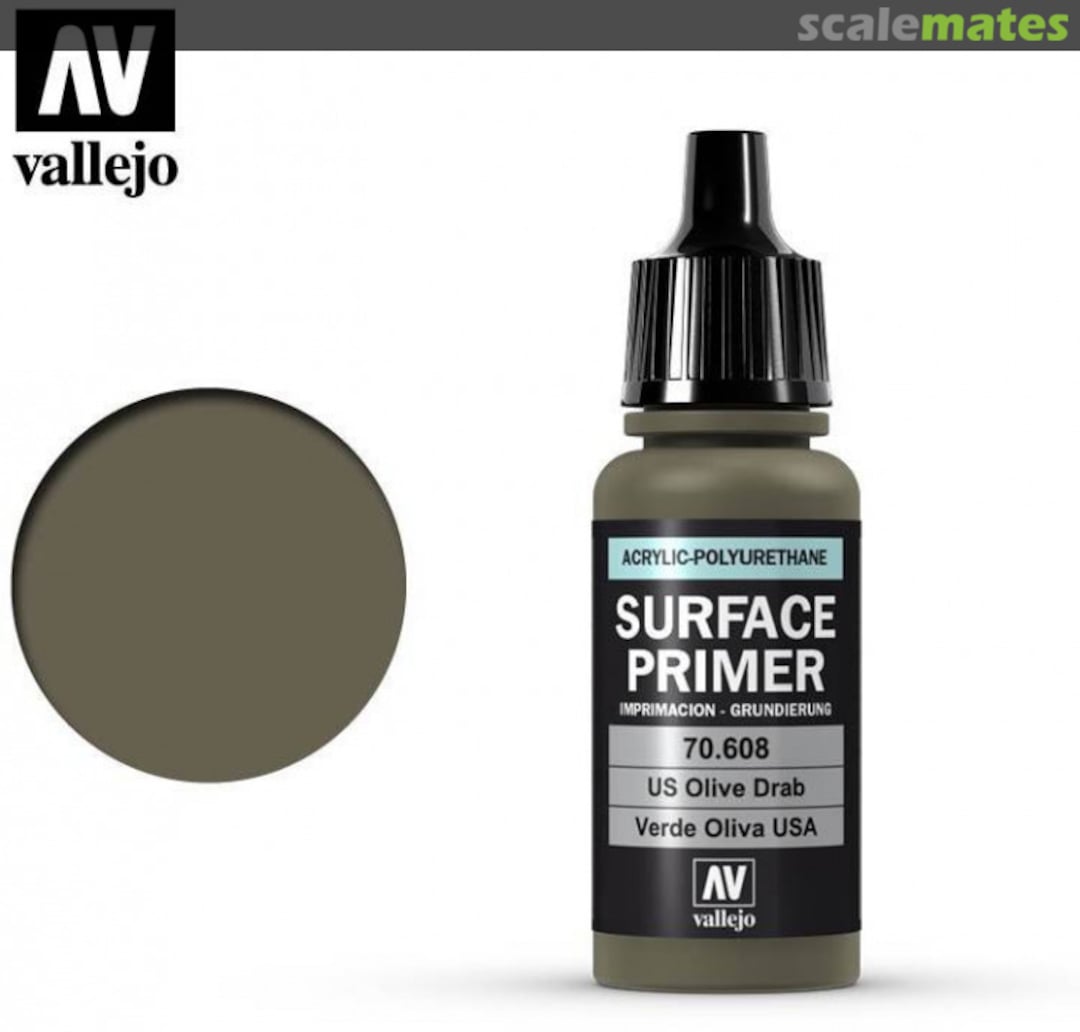 Boxart USA Olive Drab - FS34087 70.608 Vallejo Surface Primer Boxart USA Olive Drab - FS34087 70.608 Vallejo Surface Primer