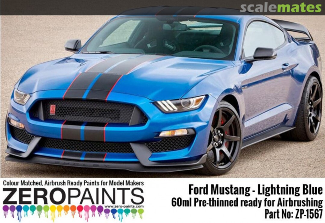 Boxart Ford Mustang 2019 - Lightning Blue  Zero Paints
