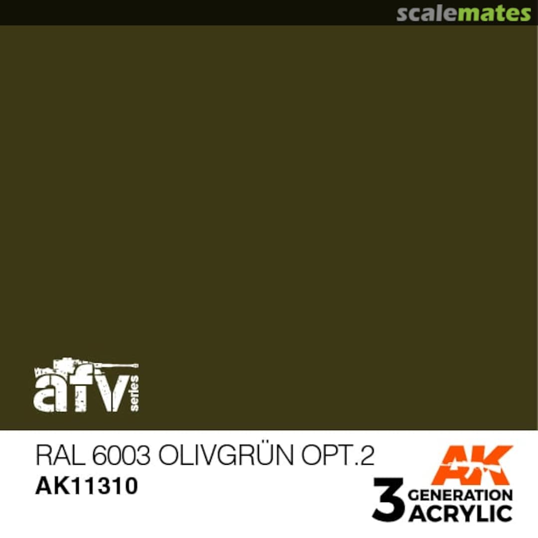 Boxart RAL 6003 Olivgrün Opt.2 AK 11310 AK 3rd Generation - AFV Boxart RAL 6003 Olivgrün Opt.2 AK 11310 AK 3rd Generation - AFV
