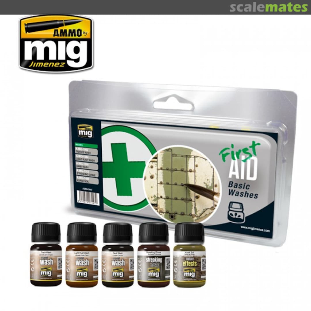 Boxart First Aid Basic Washes  Ammo by Mig Jimenez