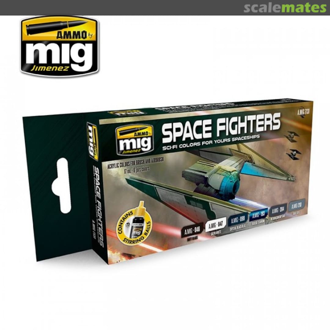 Boxart Space Fighters & Sci-Fi Colors Ammo by Mig Jimenez Boxart Space Fighters & Sci-Fi Colors Ammo by Mig Jimenez