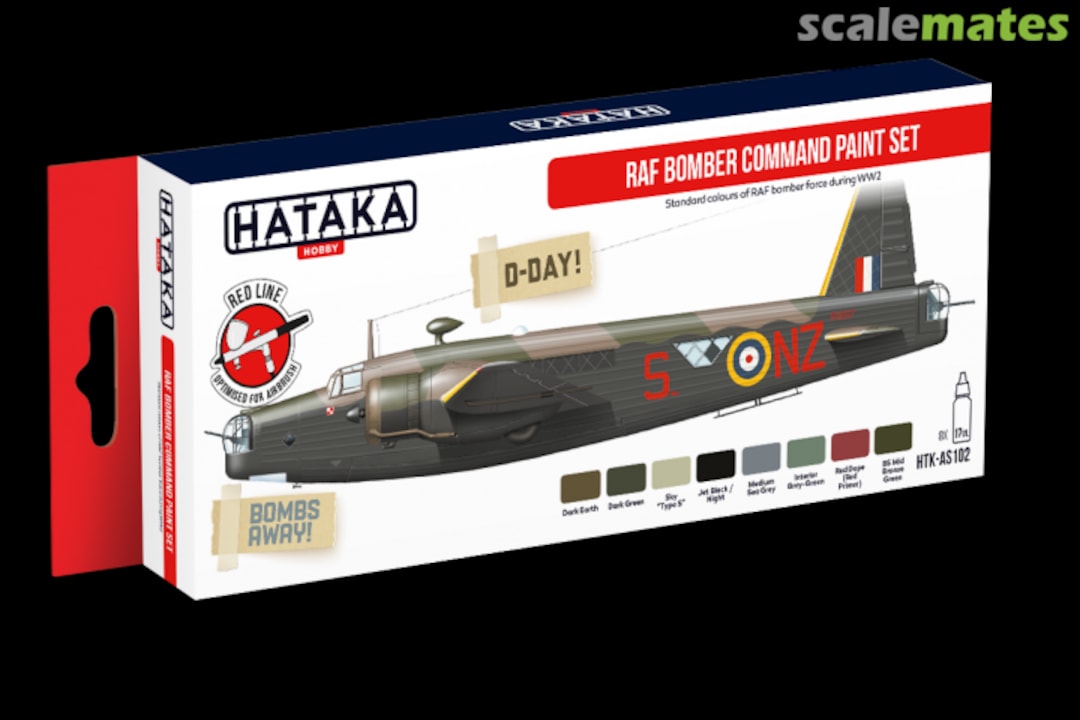 Boxart RAF Bomber Command paint set HTK-AS102 Hataka Hobby Red Line Boxart RAF Bomber Command paint set HTK-AS102 Hataka Hobby Red Line