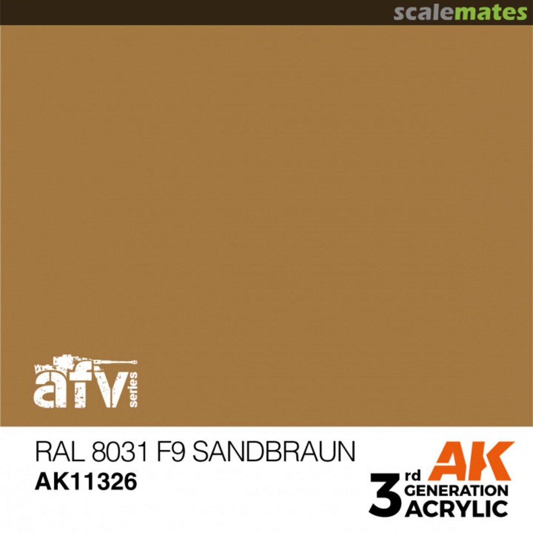 Boxart RAL 8031 F9 Sandbraun AK 3rd Generation - AFV Boxart RAL 8031 F9 Sandbraun AK 3rd Generation - AFV