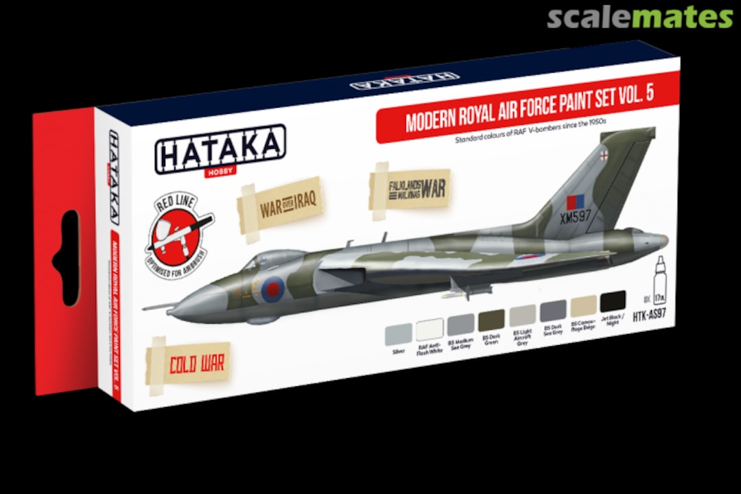 Boxart Modern Royal Air Force paint set vol. 5 HTK-AS97 Hataka Hobby Red Line Boxart Modern Royal Air Force paint set vol. 5 HTK-AS97 Hataka Hobby Red Line