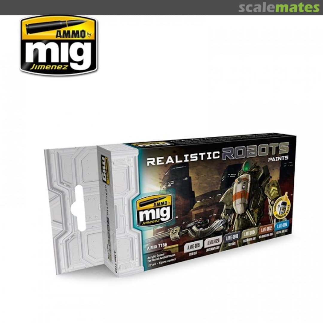 Boxart Realistic Robots Paints  Ammo by Mig Jimenez