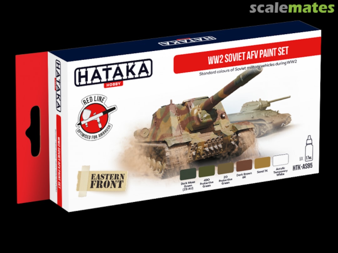 Boxart WW2 Soviet AFV paint set HTK-AS95 Hataka Hobby Red Line