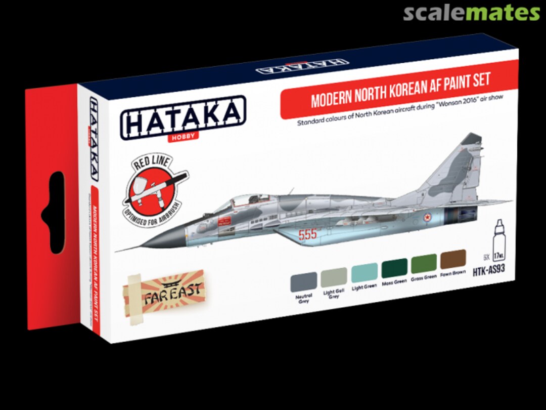 Boxart Modern North Korean AF paint set HTK-AS93 Hataka Hobby Red Line