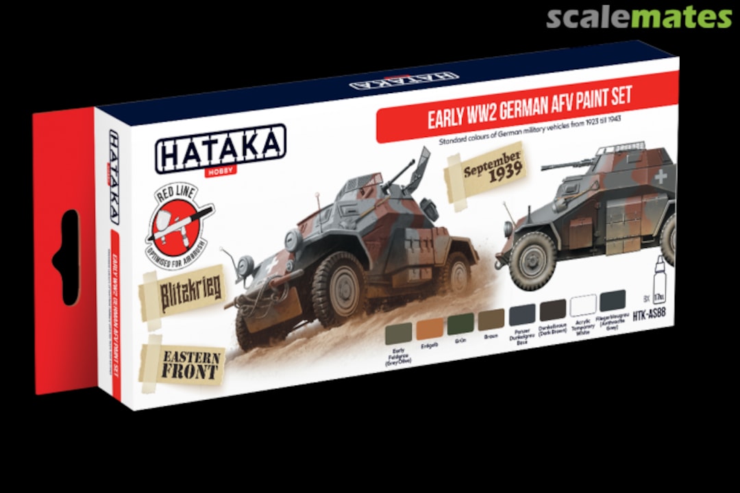 Boxart Early WW2 German AFV paint set HTK-AS88 Hataka Hobby Red Line