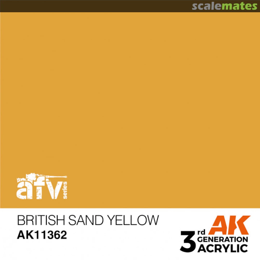 Boxart British Sand Yellow AK 3rd Generation - AFV Boxart British Sand Yellow AK 3rd Generation - AFV