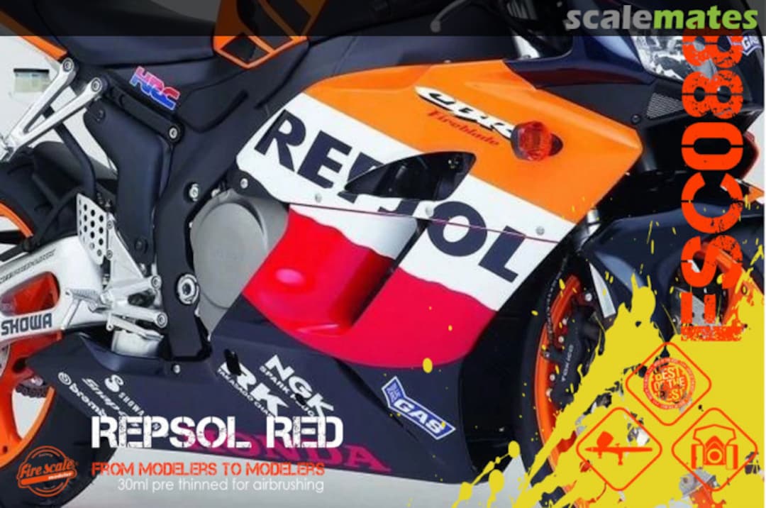 Boxart Red Repsol  Fire Scale Colors