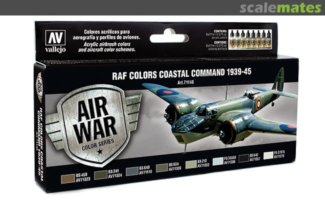 Boxart RAF Colors Coastal Command 1939-1945 - Set 71.148 Vallejo Model Air Boxart RAF Colors Coastal Command 1939-1945 - Set 71.148 Vallejo Model Air