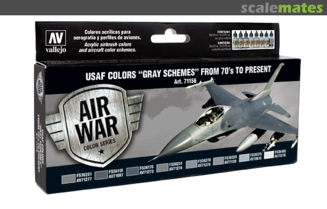 Boxart USAF Colors "Gray Schemes" from 70's to present  Vallejo Model Air