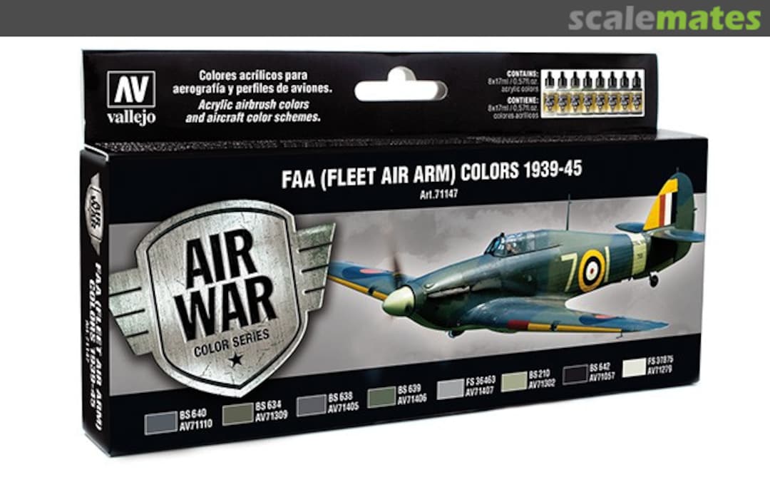 Boxart FAA (Fleet Air Arm) Colors 1939-1945 71.147 Vallejo Model Air Boxart FAA (Fleet Air Arm) Colors 1939-1945 71.147 Vallejo Model Air