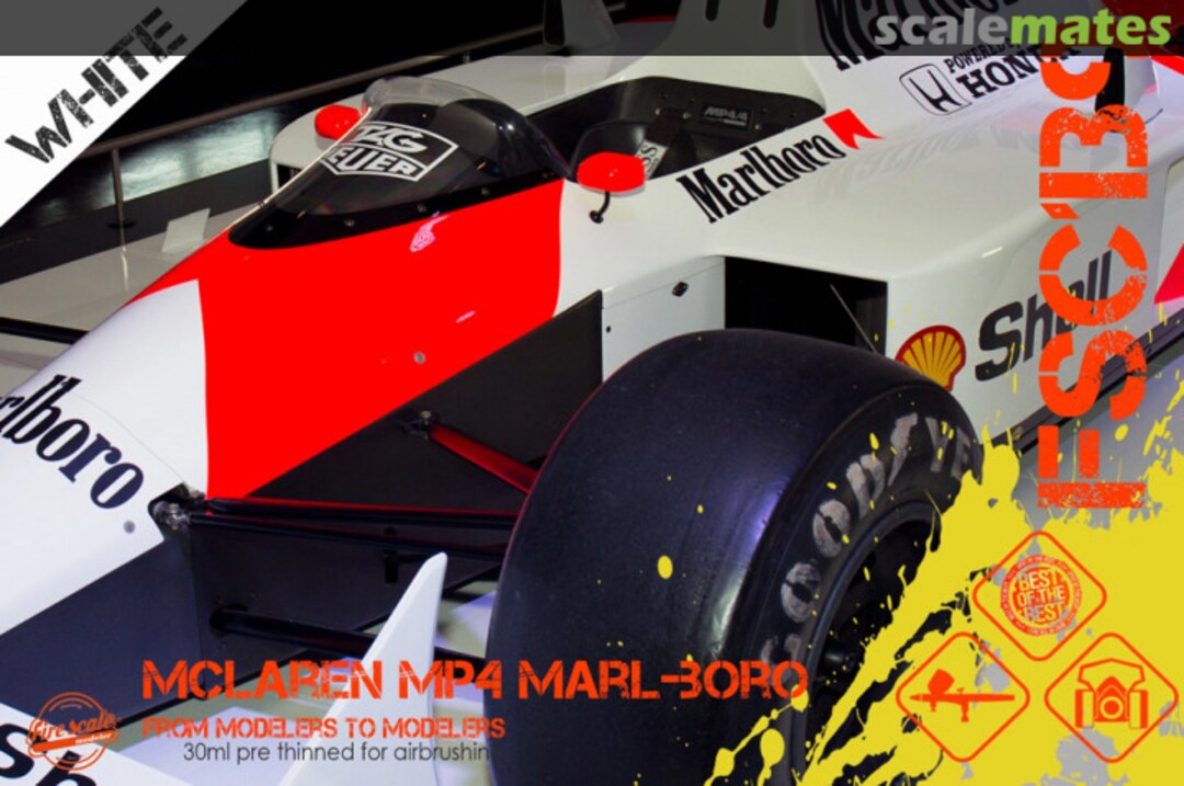 Boxart Mclaren MP4 White  Fire Scale Colors