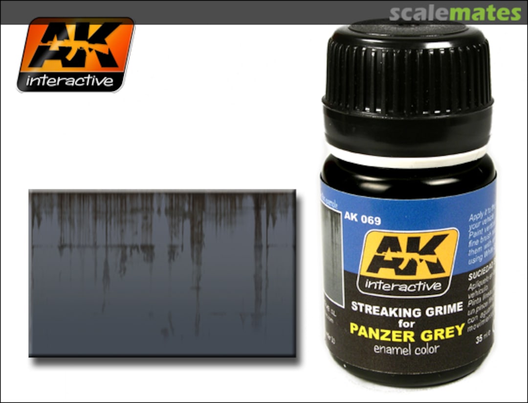 Boxart Streaking Grime for Panzer Grey AK 069 AK Interactive