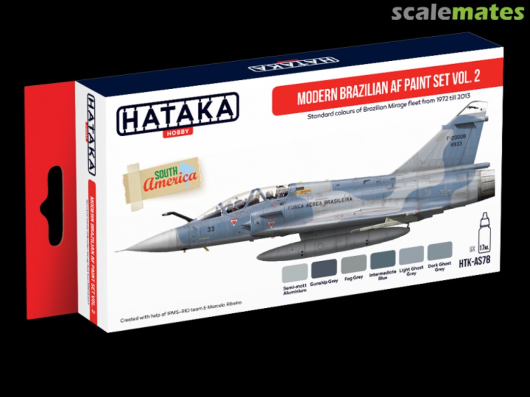 Boxart Modern Brazilian AF paint set vol.2 HTK-AS78 Hataka Hobby Red Line