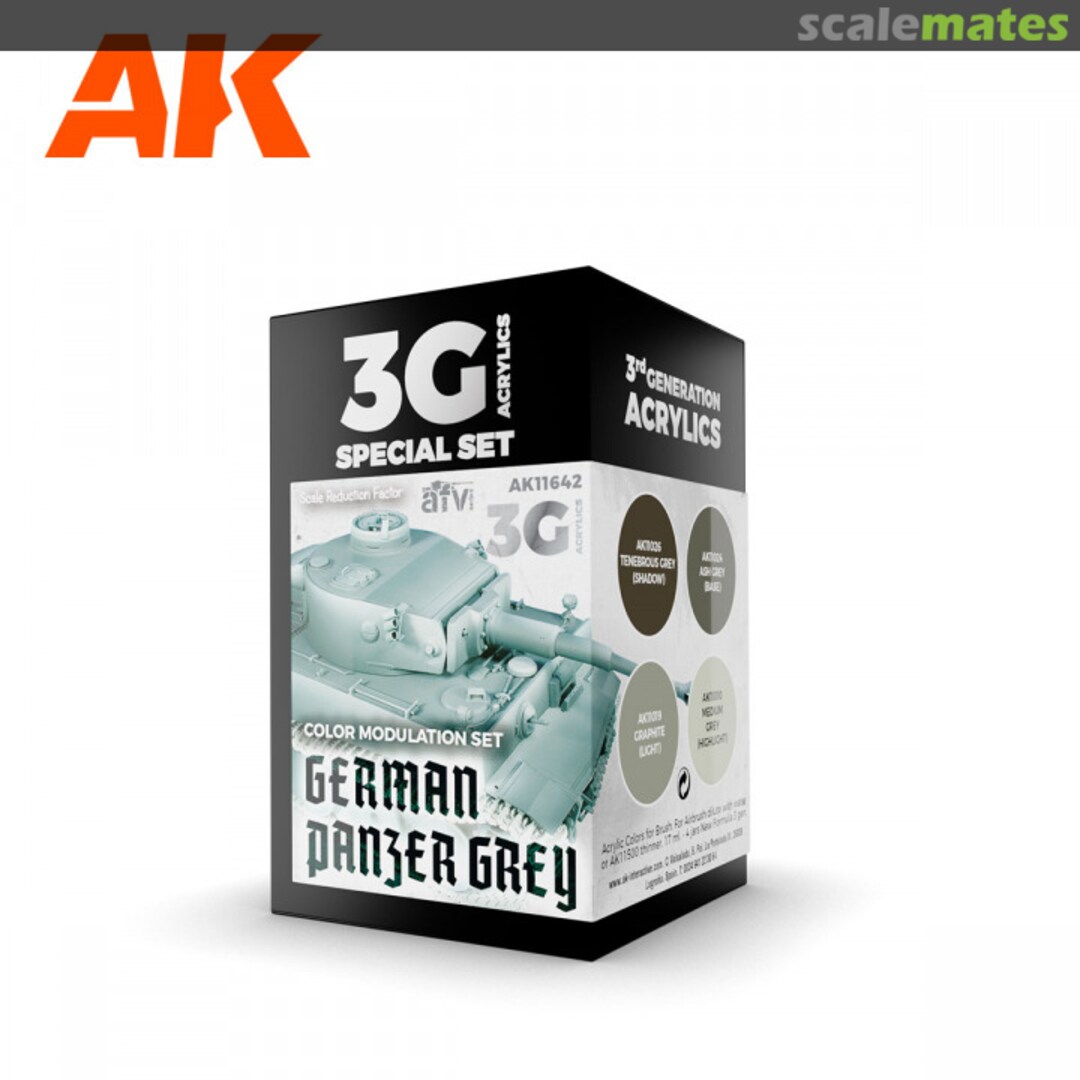 Boxart German Panzer Grey Modulation Set   AK 3rd Generation - AFV