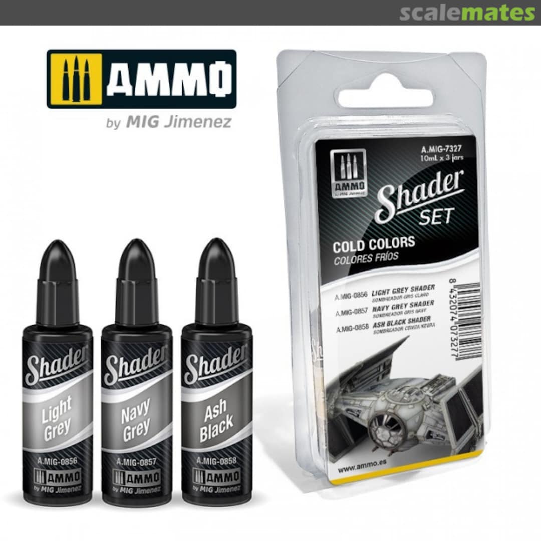 Boxart SHADER Set Cold Colors A.MIG-7327 Ammo by Mig Jimenez