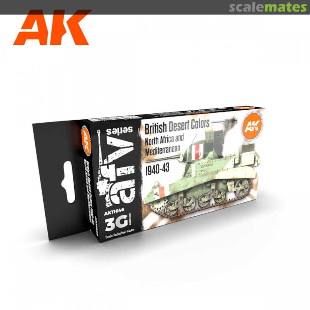 Boxart British Desert Colors North Africa and Mediterranean 1940-43  AK 3rd Generation - AFV