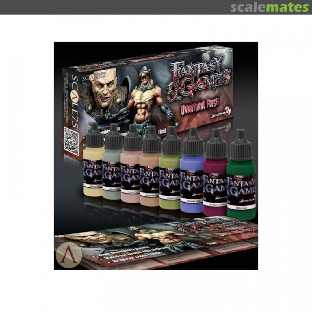 Boxart Unnatural Flesh Paint Set  Scale75
