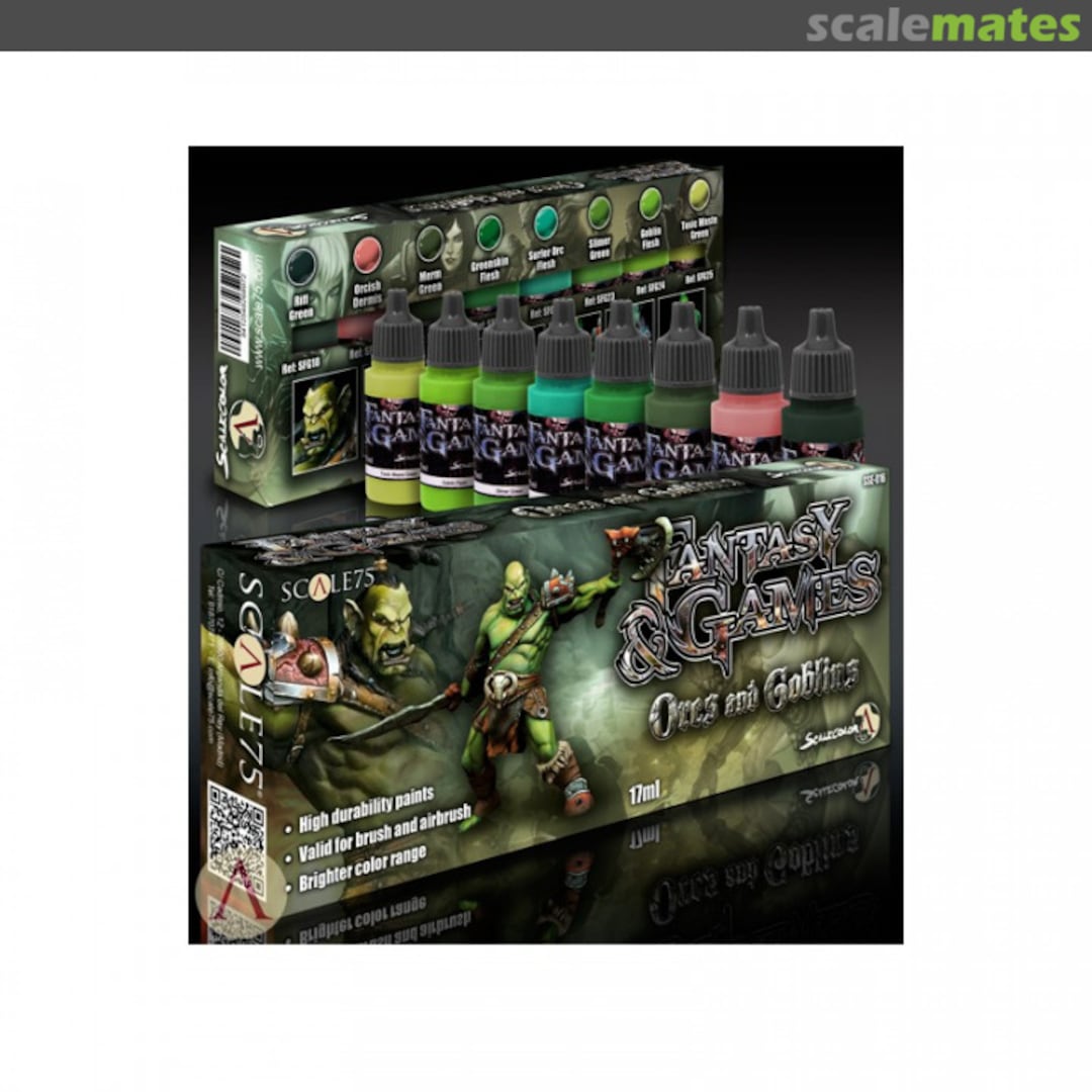 Boxart Orcs and Goblins Paint Set  Scale75
