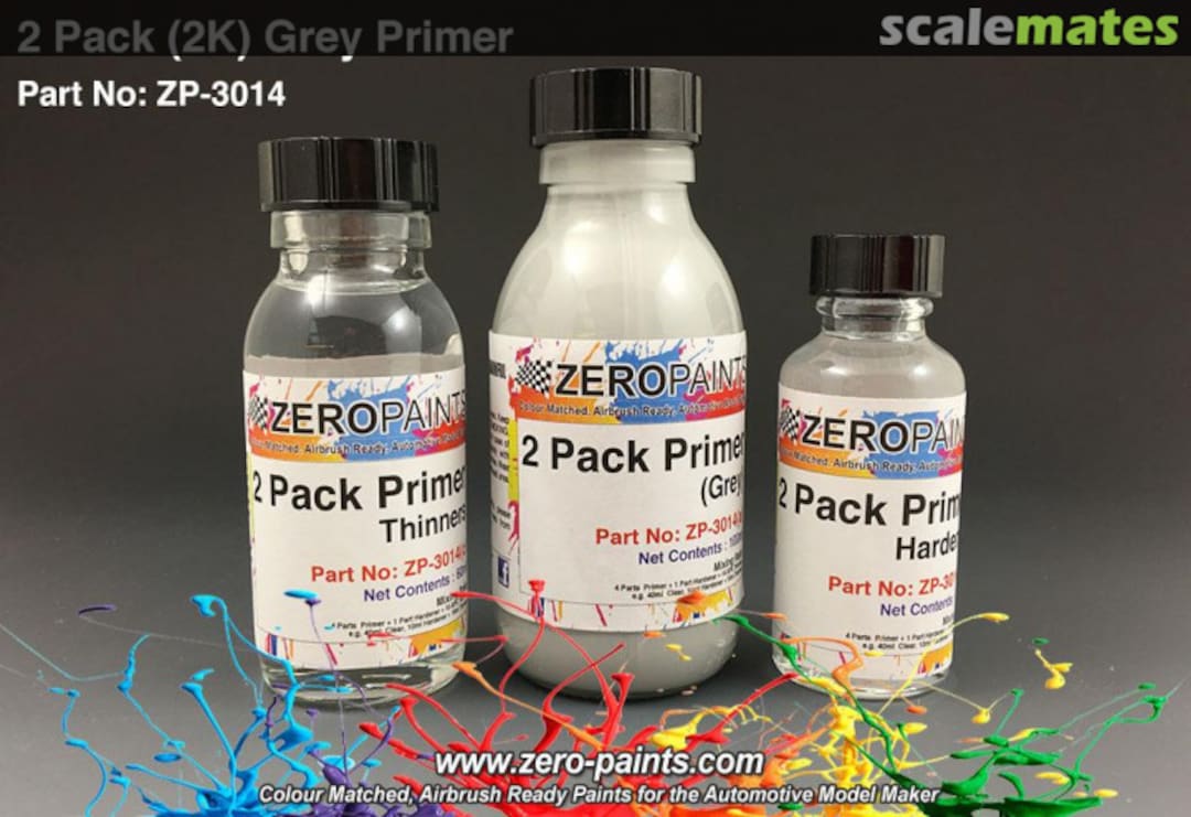 Boxart 2 Pack Grey Primer Set (2K) ZP-3014 Zero Paints