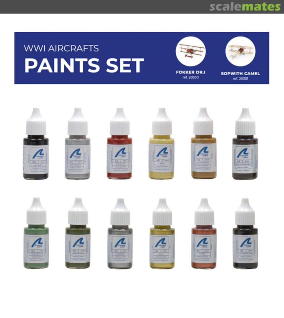 Boxart WWI Aircrafts PAINTS SET 277PACK1 Artesania Latina