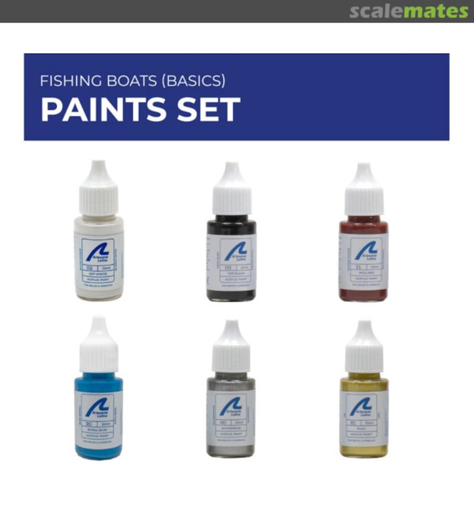 Boxart Fishing Boats (Basic) PAINTS SET 277PACK13 Artesania Latina