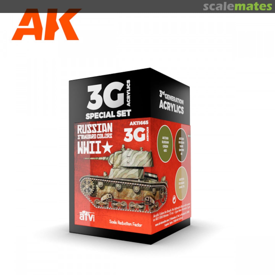 Boxart WWII Russian Standard Colors  AK 3rd Generation - AFV