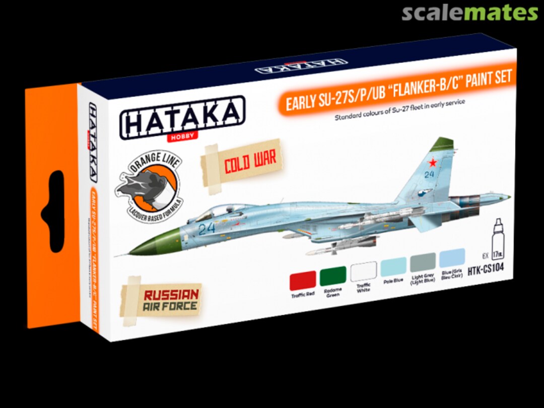 Boxart Early Su-27S/P/UB „Flanker-B/C” paint set HTK-CS104 Hataka Hobby Orange Line