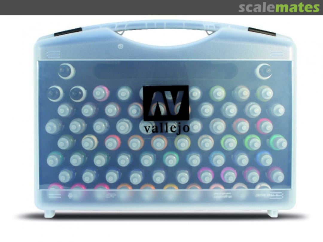 Boxart Vallejo Game Color Case (with 3 Toray Brushes) 72172 Vallejo Game Color