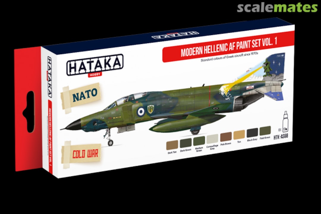 Boxart Modern Hellenic AF paint set Vol.1 HTK-AS68 Hataka Hobby Red Line Boxart Modern Hellenic AF paint set Vol.1 HTK-AS68 Hataka Hobby Red Line
