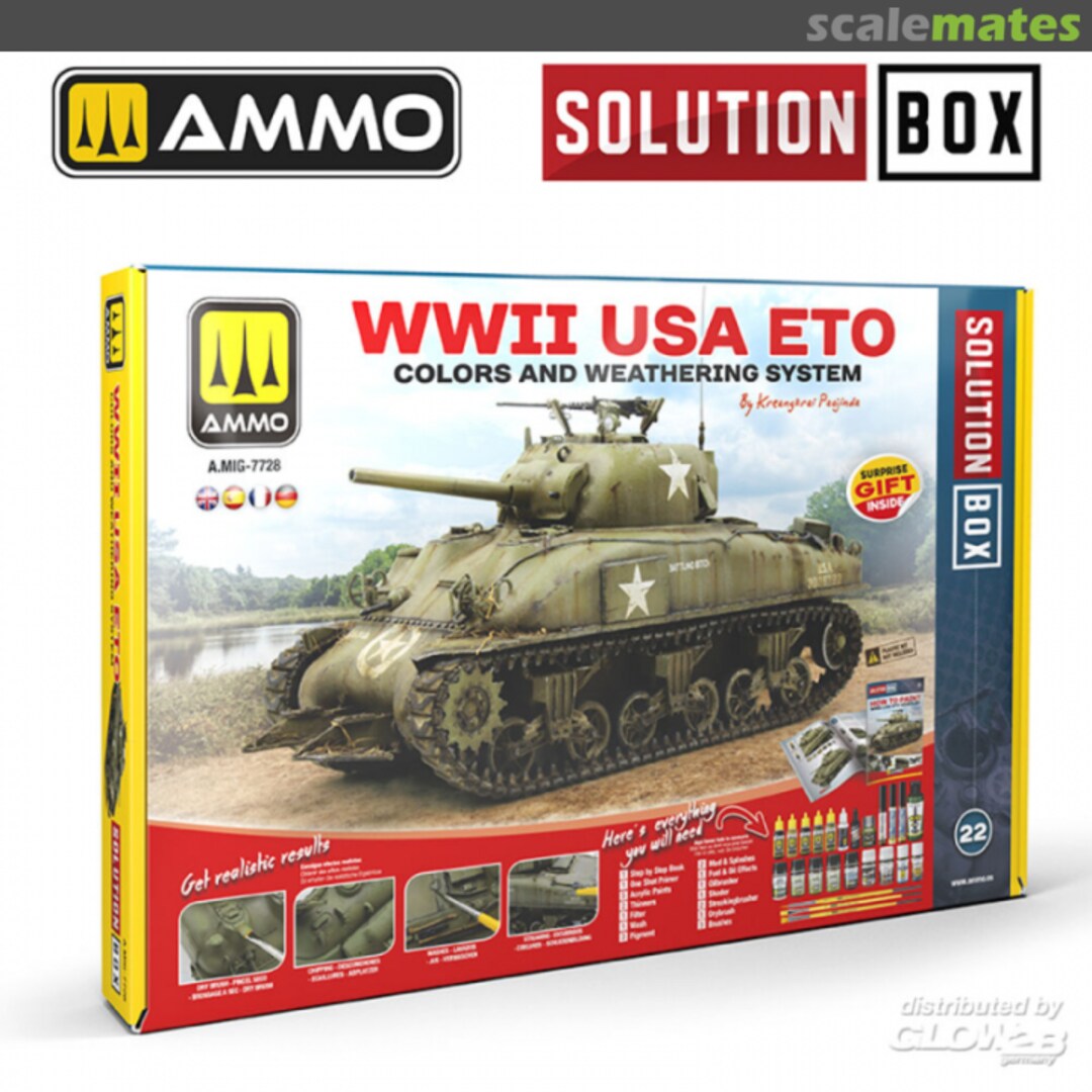 Boxart SOLUTION BOX 22 – WWII USA ETO A.MIG-7728 Ammo by Mig Jimenez