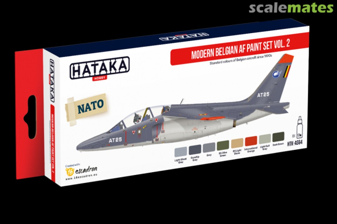 Boxart Modern Belgian AF paint set vol. 2 HTK-AS64 Hataka Hobby Red Line