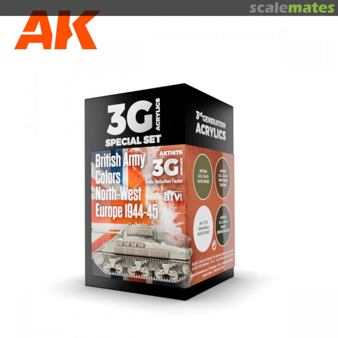 Boxart British Army Colors North-West Europe 1944-45  AK 3rd Generation - AFV