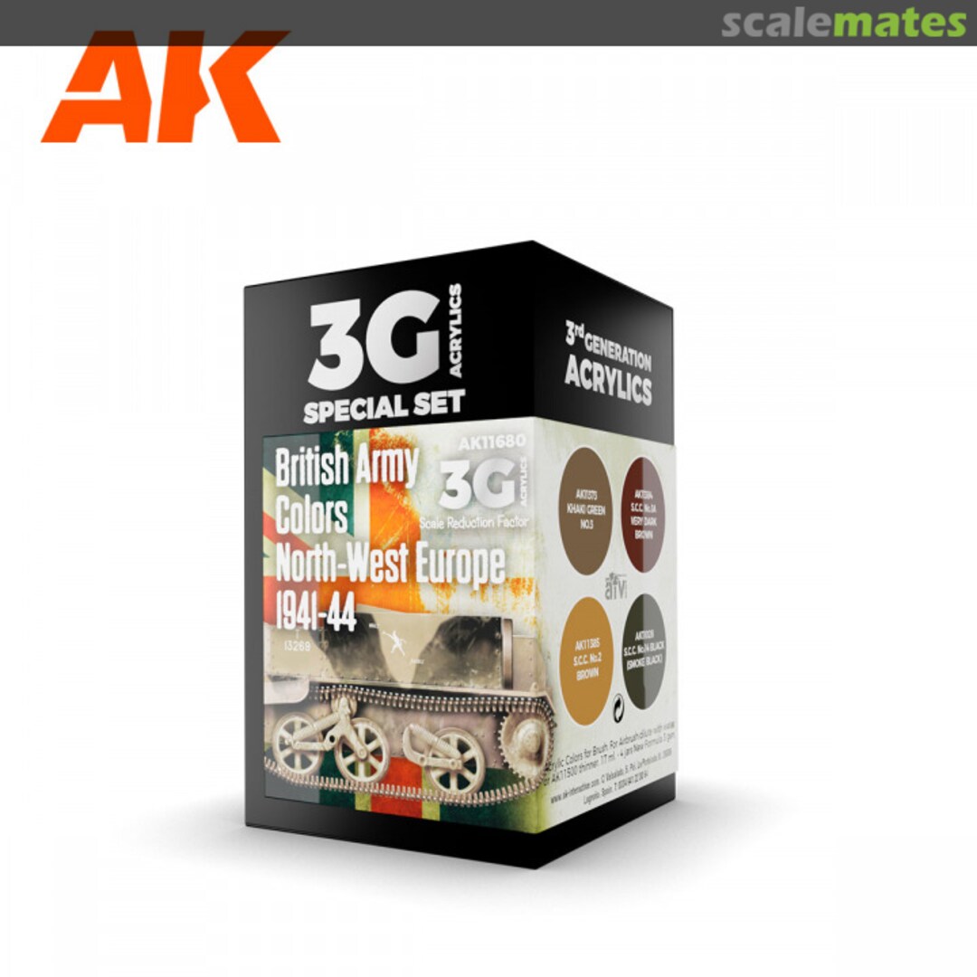 Boxart British Army Colors North-West Europe 1941-44  AK 3rd Generation - AFV