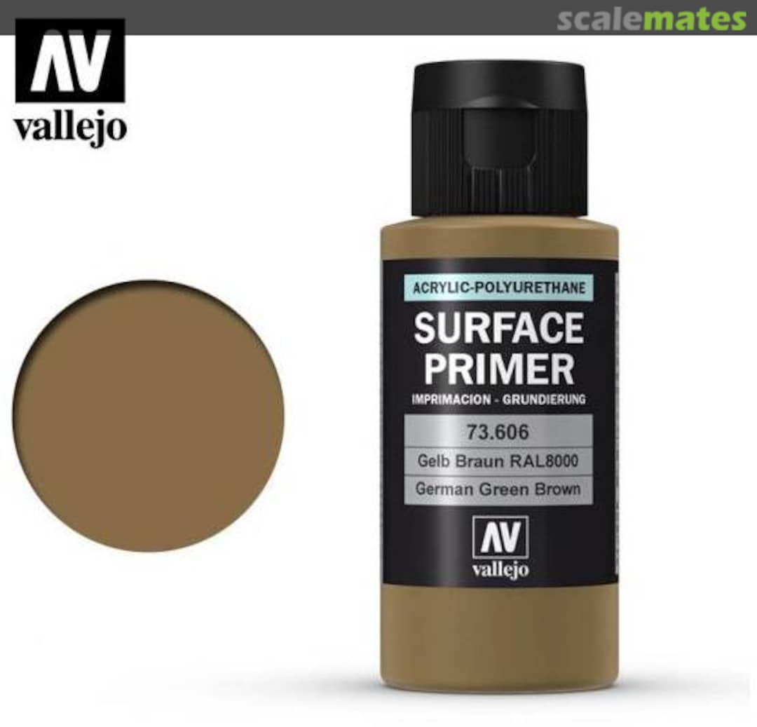 Boxart German Green Brown - RAL 8000 73.606 Vallejo Surface Primer Boxart German Green Brown - RAL 8000 73.606 Vallejo Surface Primer