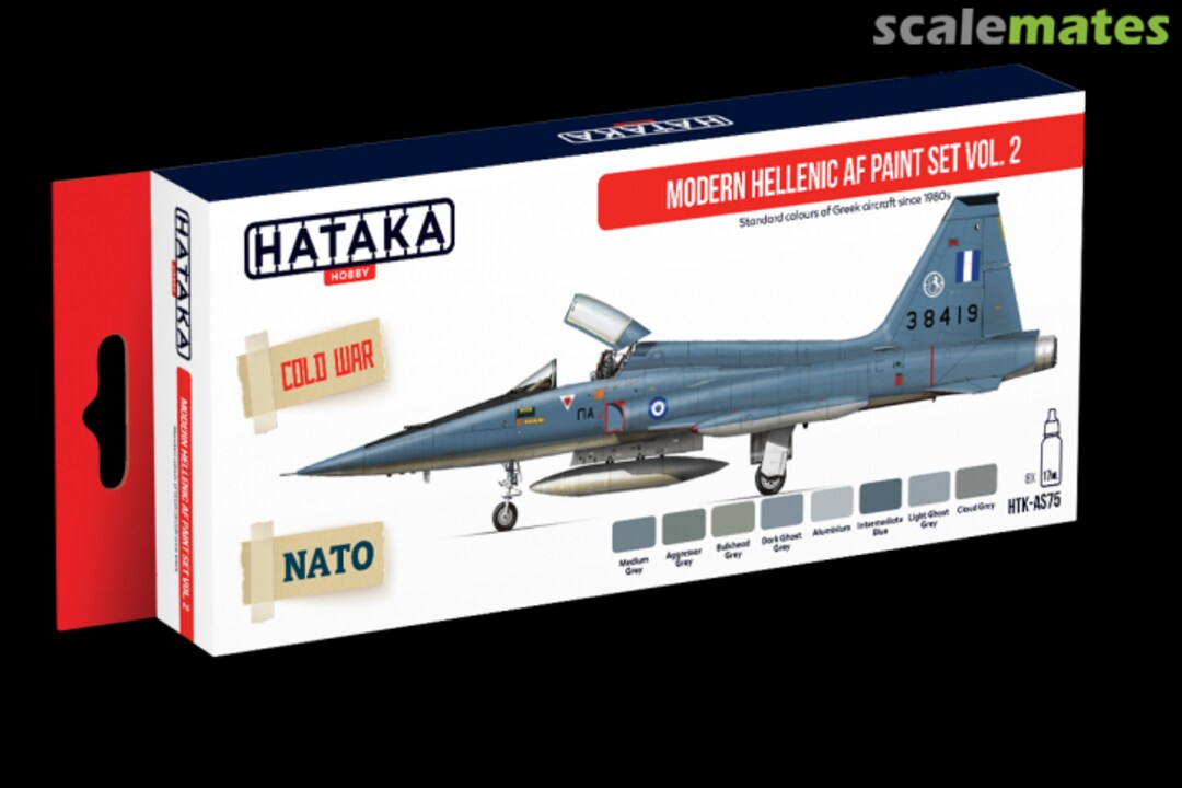 Boxart Modern Hellenic AF paint set Vol.2 HTK-AS75 Hataka Hobby Red Line