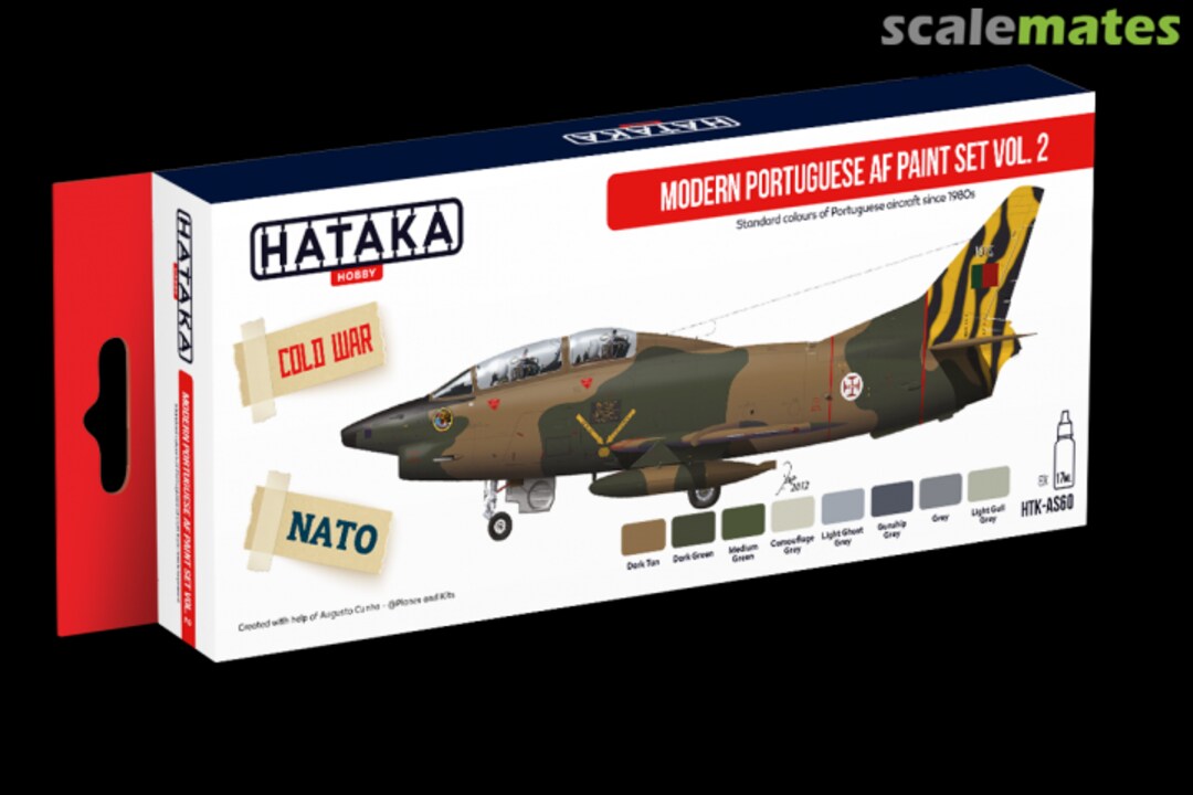 Boxart Modern Portugese AF paint set Vol.2 HTK-AS60 Hataka Hobby Red Line